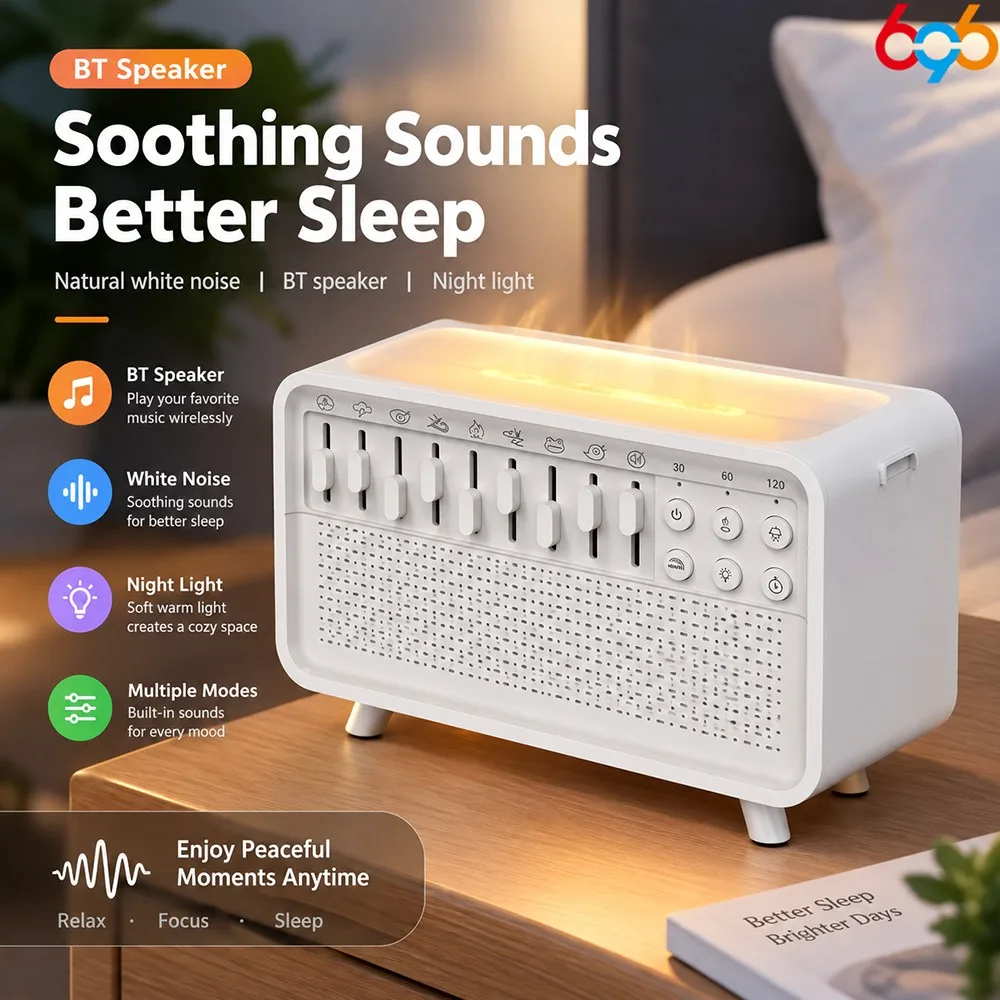 Bedroom Multifunction Sleep Aid Machine  White Noise  Aroma Humidifier  BT Speaker  Night Light  Perfect Gift