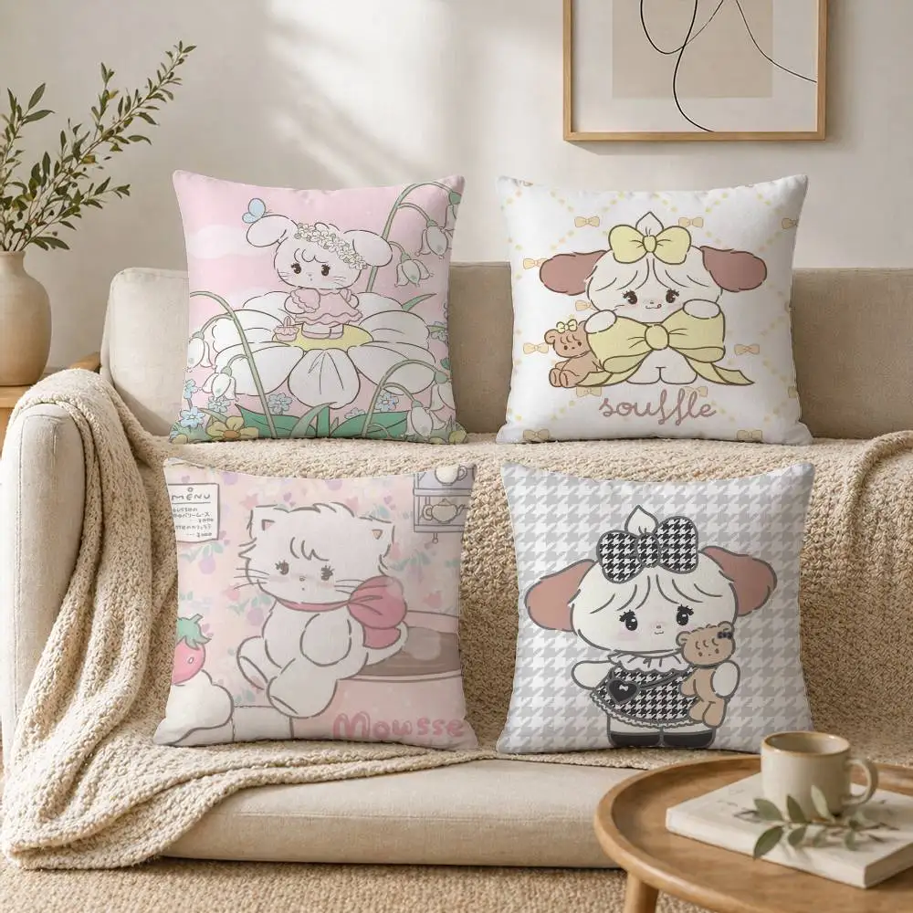 

Cute M-Mikko I-Illustrations Pillow Case for Sofa Living Room Home office Decor Protective Cover