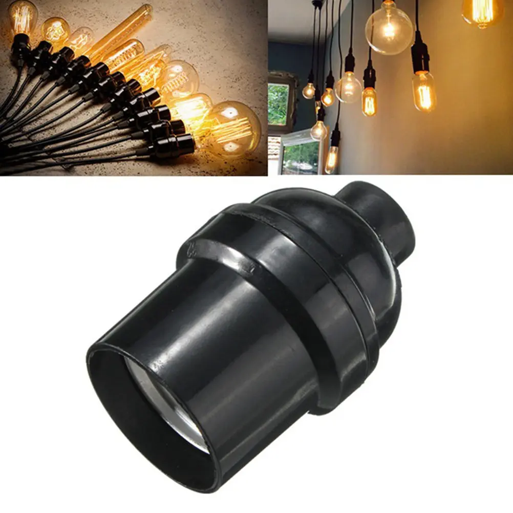 6Pcs E27 Lamp Holder Screw Base for LED Incandescent Halogen Bulbs E26 E27 Light Socket Adapter Retro Home Bar Restaurant DIY