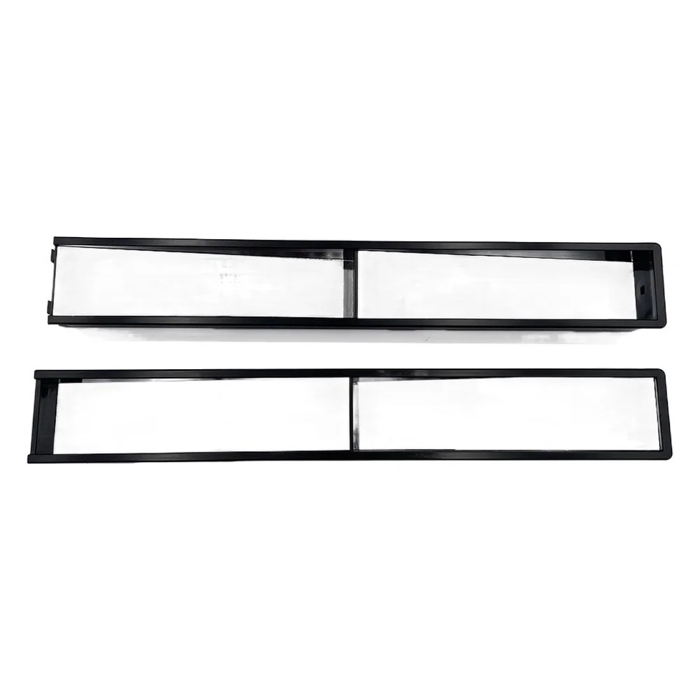

For GOLF Cart Rearview Mirror Four Sided with Beveled Edges 880 Millimeter Size Black PP Material Plane Mirror for Safe Driving