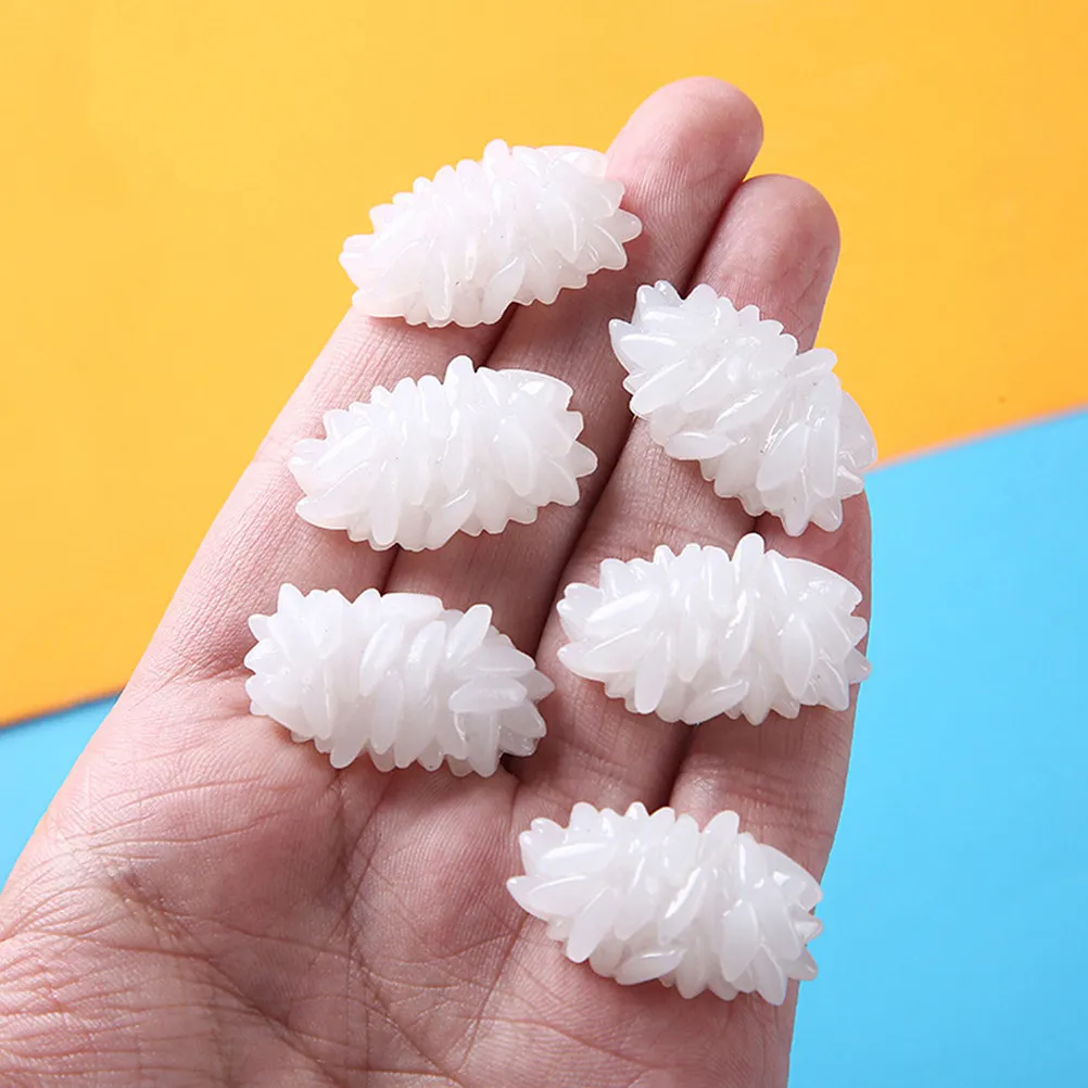 

24Pcs Artificial Rice Adornments Lifelike Rice Prop for Cognitive Learning Food Display Simulated Kitchen Prop