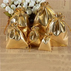 100pcs Gold and Silver Bag/Snack Pinball Bracelet Jewelry Storage Gift Bag/color Cloth Gift Storage