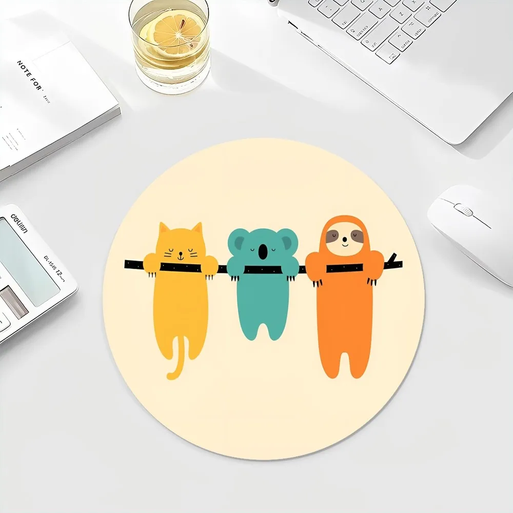 Sloth Mousepad INS Tide Round Keyboard Mat Table Mat Students Cabinet Gamer Desktop Mousepad Cup Mats Deskpad Home Decor