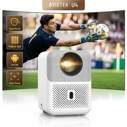 BYINTEK Full HD Mini Projector LOVE U4 1080P 4K Video 5G WIFI Android Auto Focus Portable Smart Projectors Home Theater Cinema