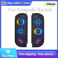 BT 5.2 Switch Joy Controller L/R RGB LED Joypad Gamepad For Nintend Switch/Oled/Lite Joystick with Dual Vibration 6-Axis Wake up