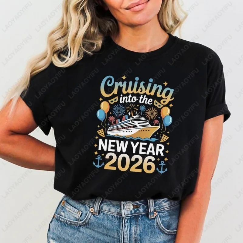المبحرة في العام الجديد 2026 الجرافيك الإبداعي المحملة تتجه مهرجان الأسرة كروز حفلة للجنسين الترفيه الكبار القطن بلايز #2