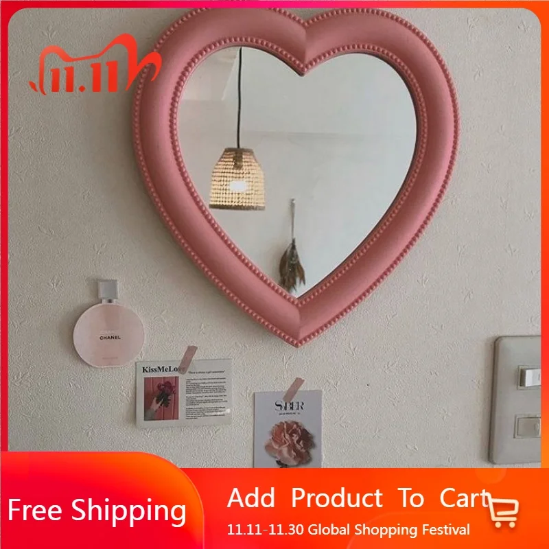 

Hand Wall Mirror Living Room Decoration Vanity Items Small Mirror Girls Bedroom Bathroom Makeup Irregular Espelhos Home Products
