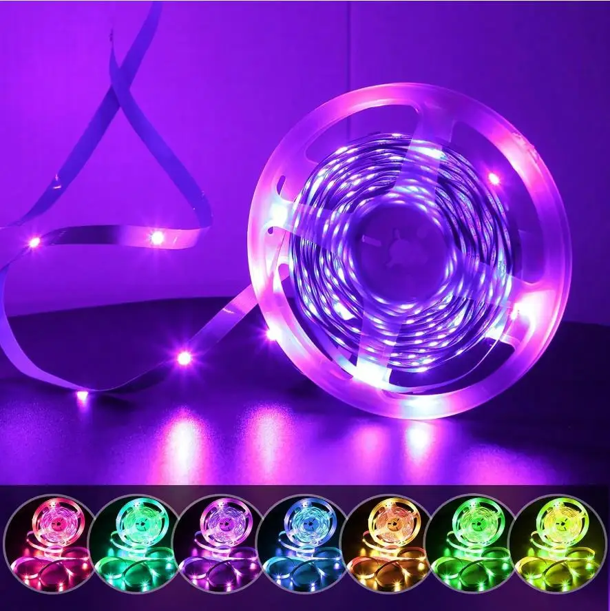 RGB Led Strip Lights 5m 10m 20m 30m Led Room Light with APP Control Flexible Ribbon Luces Led Tape for Room Bedroom Decoration