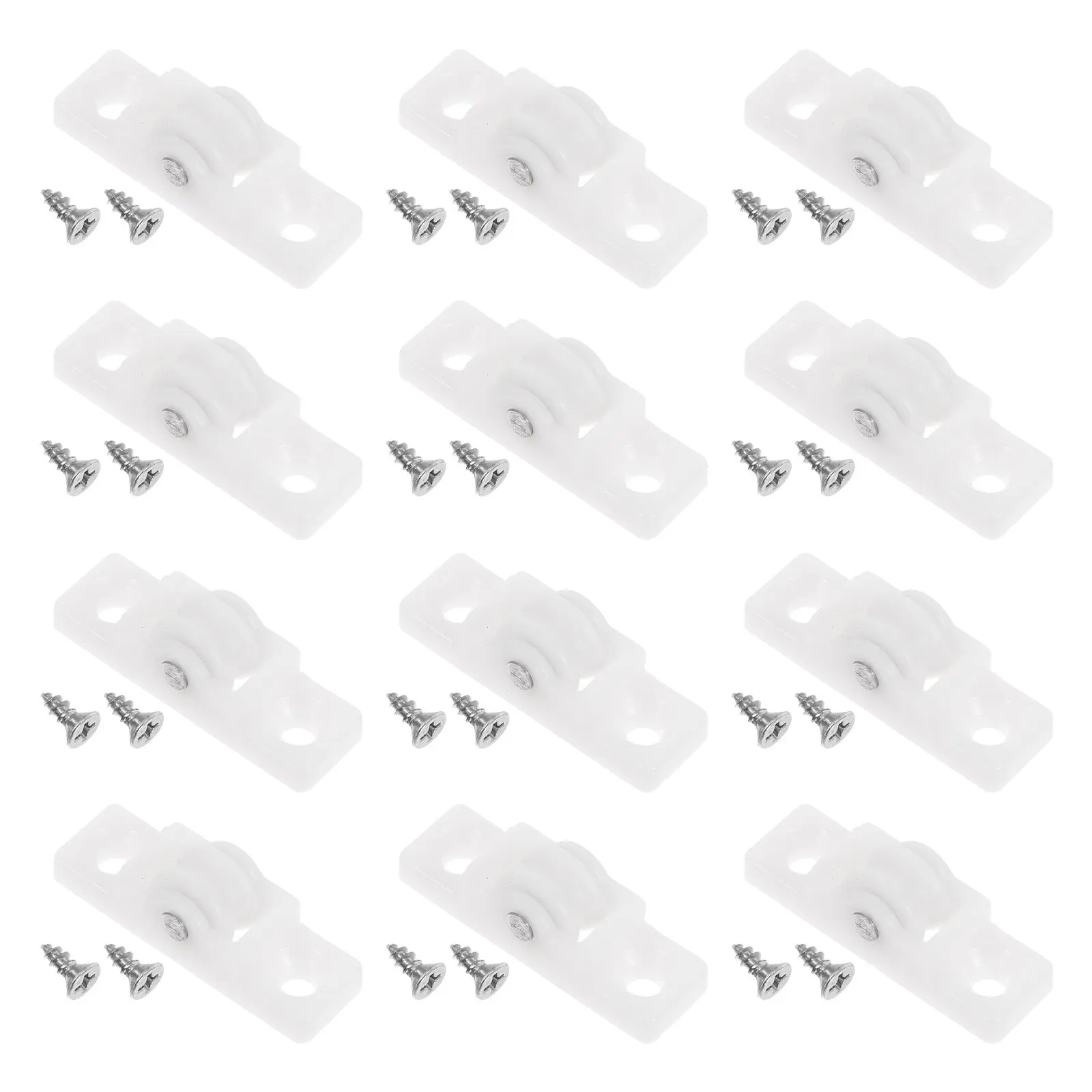 Upright Freezer Glass Door Rollers 12 Pack White Bottom Sliding Wheels Refrigerator Cabinet Casters