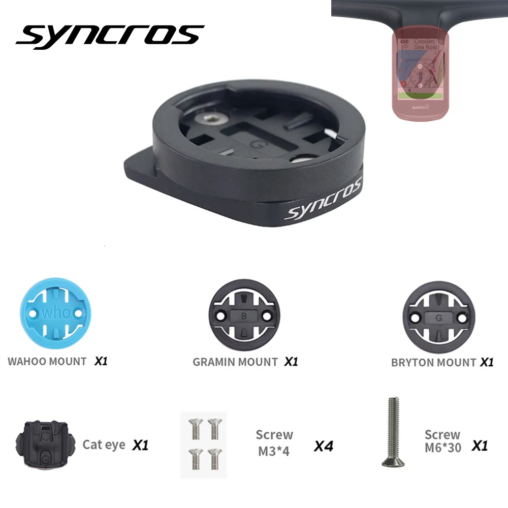 Syncros Top Cap Integration Computer Mount For Garmin/Wahoo/Bryton For Fraser Ic Sl WC/DC/XC Handlebars Cockpit AM Stems