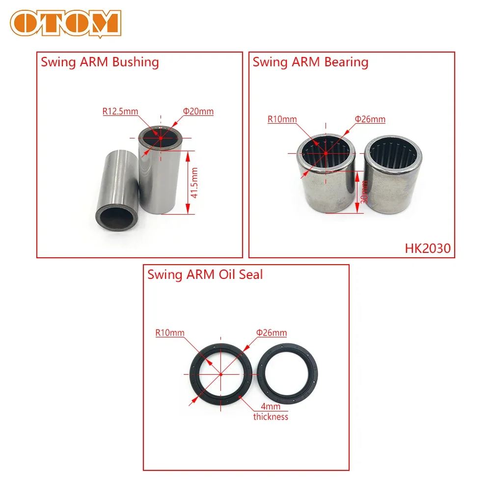 OTOM Motocross Swing ARM Needle Bearing Oil Seal Bushing For HONDA CRF230F 2009 CRF230L 2008-2009 SWINGARM PIVOT Maintenance Kit