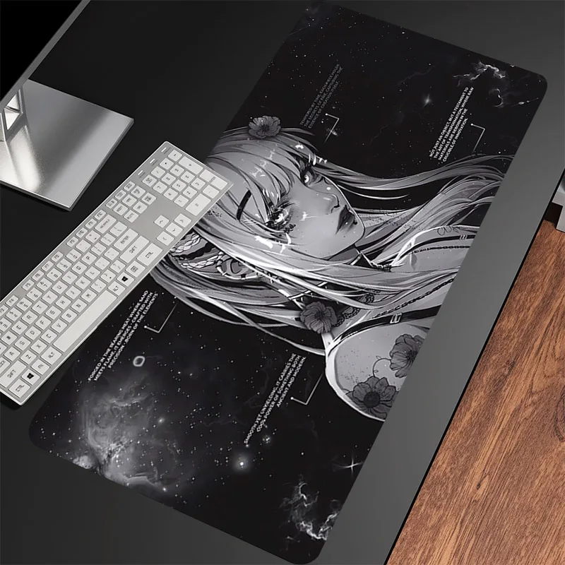 Mouse Pad Cartoon Anime Girl Glsswrks Kazemi Mousepad Gaming Accessories Desk Mat Gamer PC Cabinet Carpet Extended Pad Mouse Mat