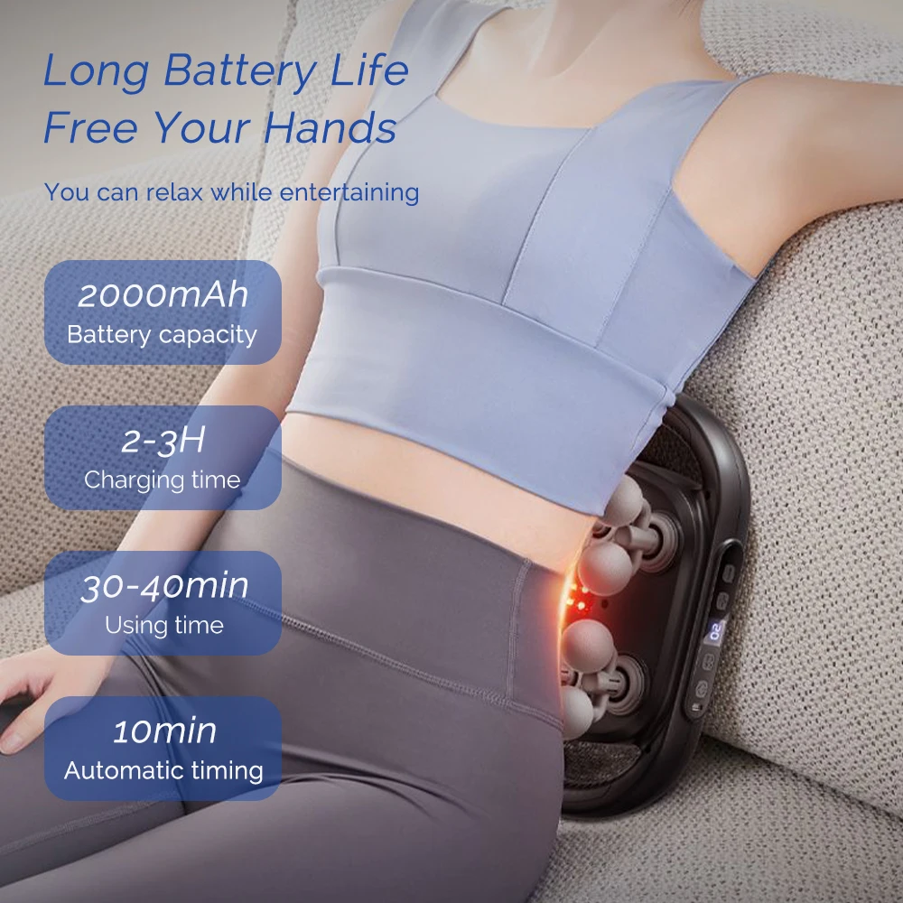 16-головочный фасциальный пистолет, высокочастотный вибрационный массажный пистолет для тела, массажер для талии и спины, массажер для шеи, плеч, массажер для мышц