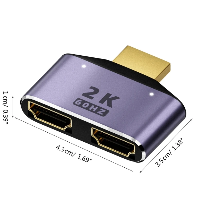 HDMI-compatible Splitter Adapter Cable 1 in 2 Out HDM-compatible Male to Dual Female 1 to 2 Way for LCD TV Box PS3 Laptop