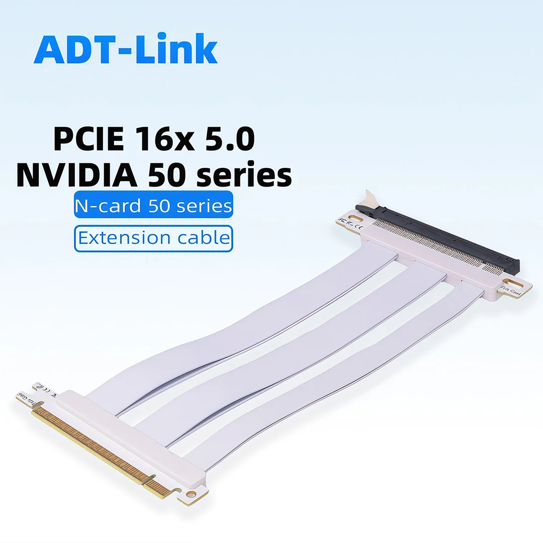 

90 / 180 Degree PCIE 5.0 X16 16x Graphics Card Extension Cable Adapter Riser Supports N-card 50 Series for AMD90 Series GPU
