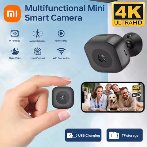 Xiaomi 4K 미니 카메라 WiFi IP/AP 원격 모니터링 휴대용 모바일 감지 캠코더 스마트 홈 감시 보안 카메라