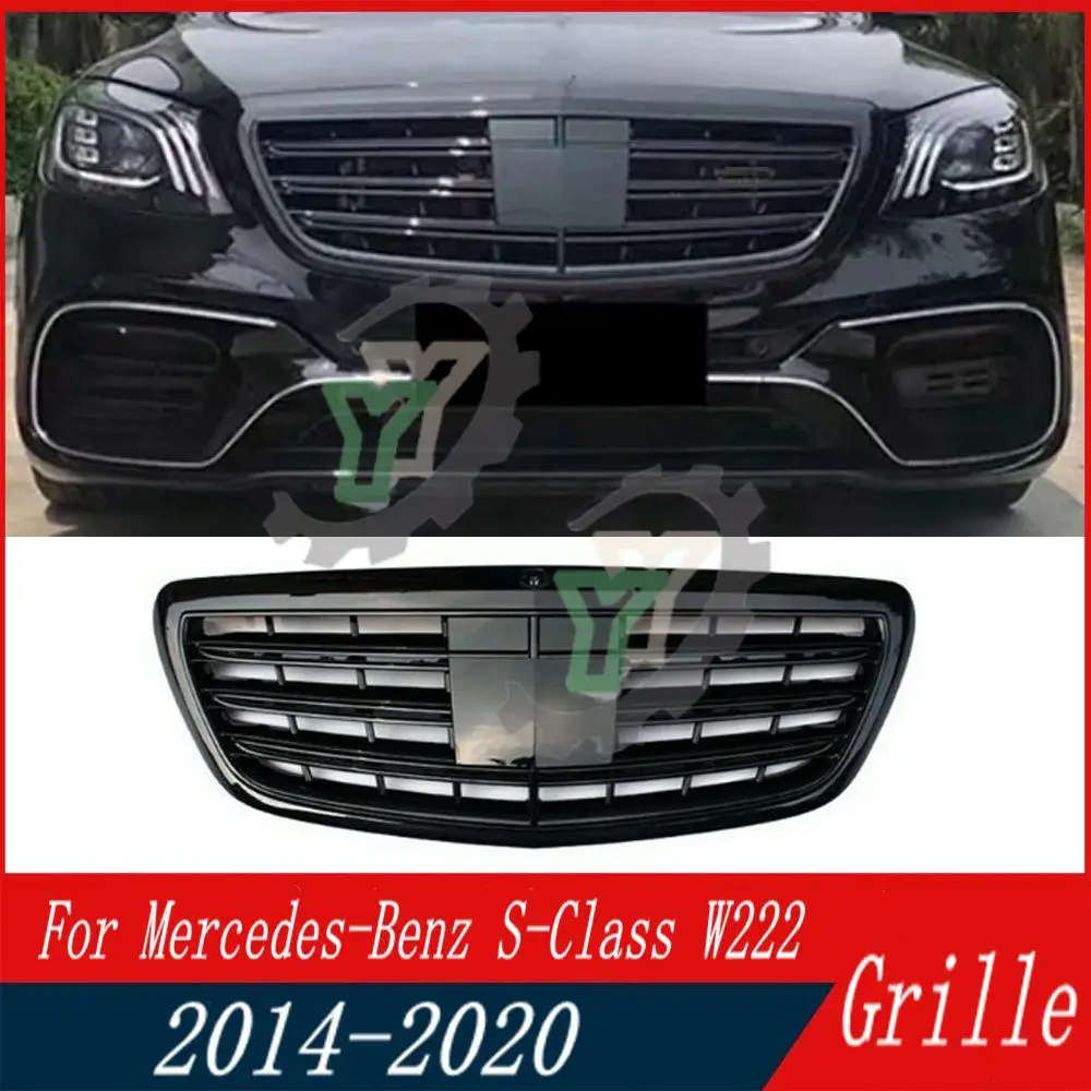 Front Racing Grille Facelift Bumper Upper Grill For Mercedes-Benz S-Class W222 S300 S400 S500 S65 2014 2015 2016 2017 2018-2020