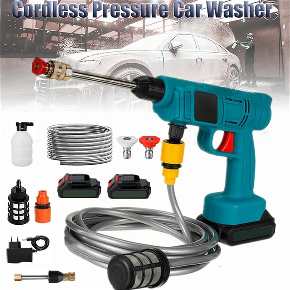 30Bar Cordless High Pressure Washer Spray Water Gun Car Wash Pressure Water Cleaner Electric Power Tools for Makita 18V Battery