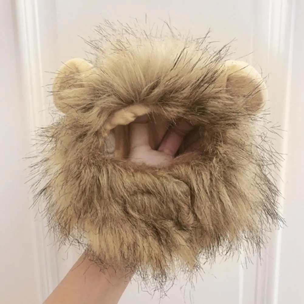 Breathable Pet Hood Cute Lion Cat Hat Lion Style Pet Hat Soft Breathable Headwear for Dogs Cats Cute Novelty for Pets