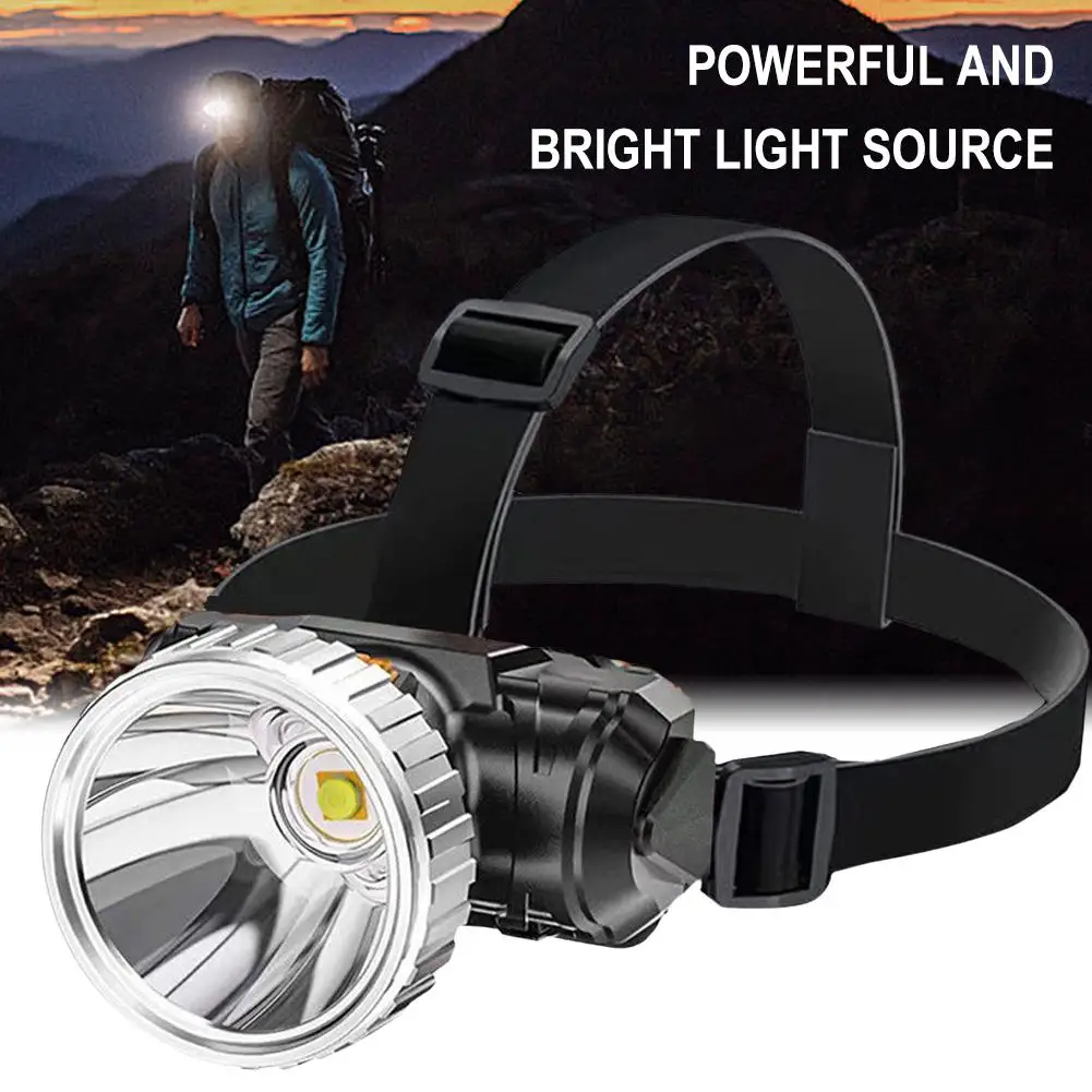 Mini Led Headlamp 4 Level Portable Rechargeable Head-mounted Flashlight Torch For Outdoor Adventure Camping Fishing