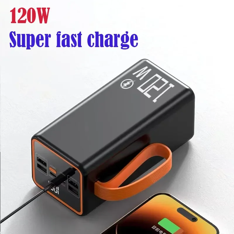 New 120W Super Fast Charging 200000mAh Power Bank For Iphone Xiaomi Laptop LED Light Powerbank Portable External Battery Charger