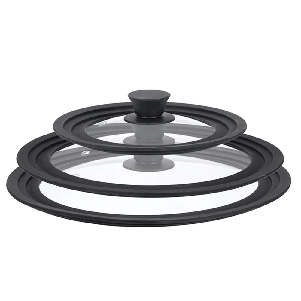 

Universal Lid Pot Cover for 26Cm 28Cm 30Cm Pots Pans Heat Resistant Silicone Glass Anti Oil Splashing Cover Multi