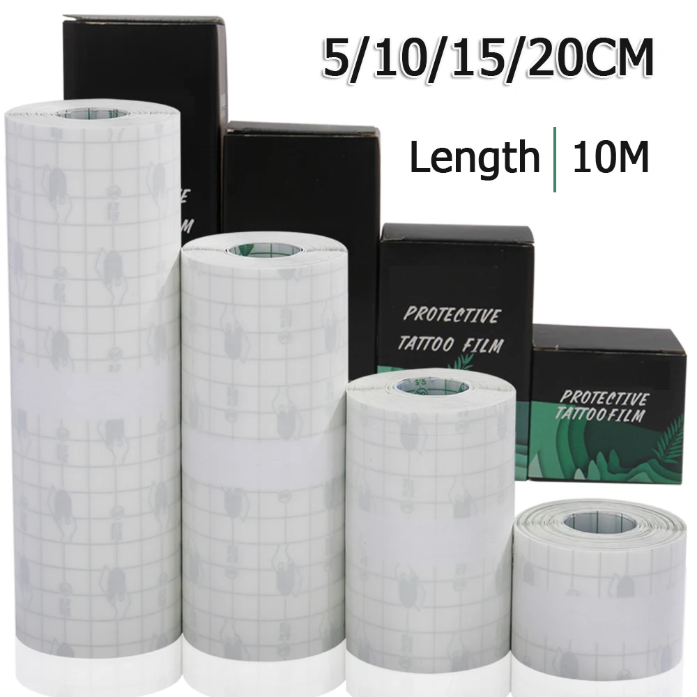 

Водонепроницаемая пленка для ухода за татуировками 10 м, полиуретановая пленка для заживления тату, прозрачная клейкая повязка для восстановления кожи, рулон