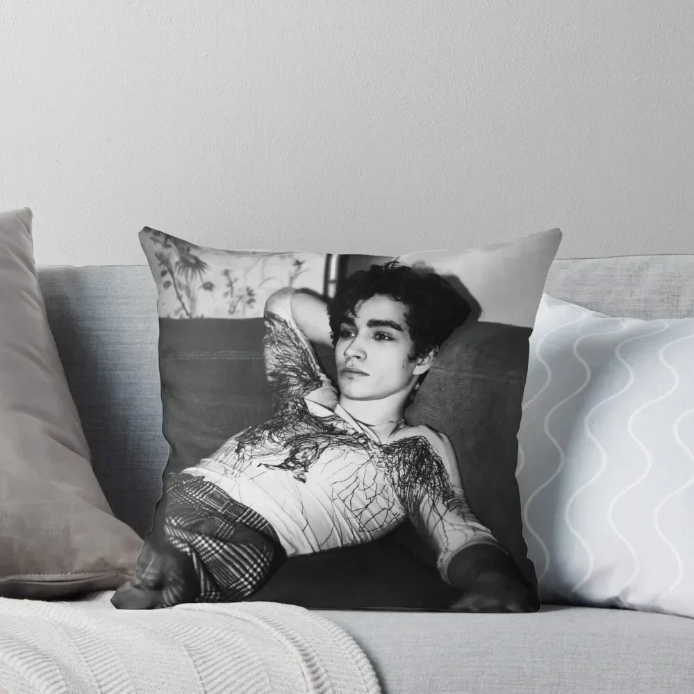 Robert Sheehan Misfits Black and White Photo Throw Pillow Pillow Cases Decorative anime girl pillow