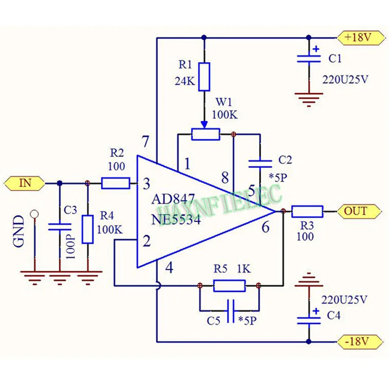 Scheda Preamplificatore Fasizi Con OPA2604 E AD827 – Controllo Volume E Tono Per Amplificatori DIY