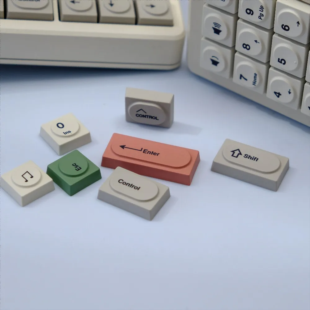 block toys keycap grupo pbt 137key custom 9009 estilo vintage bone de teclado cinza baixo perfil gaming key cap para teclado mecanico 01