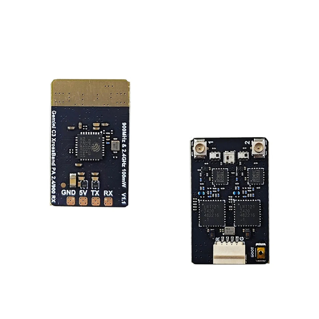 SoloGood 915MHz 2.4G DUAL RX ELRS Diversidade 100mW Receptor ESP32C3 LR1121 para FPV RC Drone Quadcopter de longo alcance