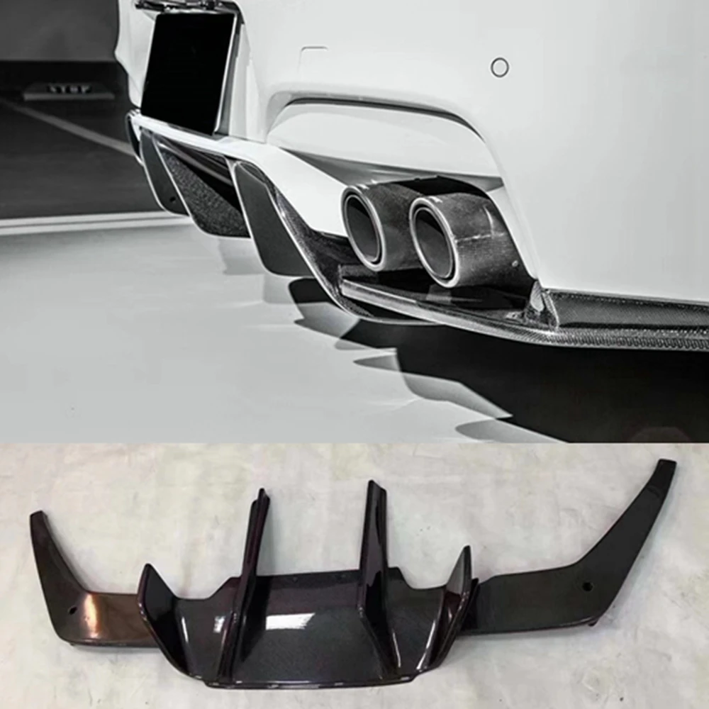 Rear Bumper Lip Diffuser Spoiler For BMW F06 F12 F13 M6 M Tech M Sport 2013 - 2016 Bumper Guard 3Pcs/set Carbon Fiber