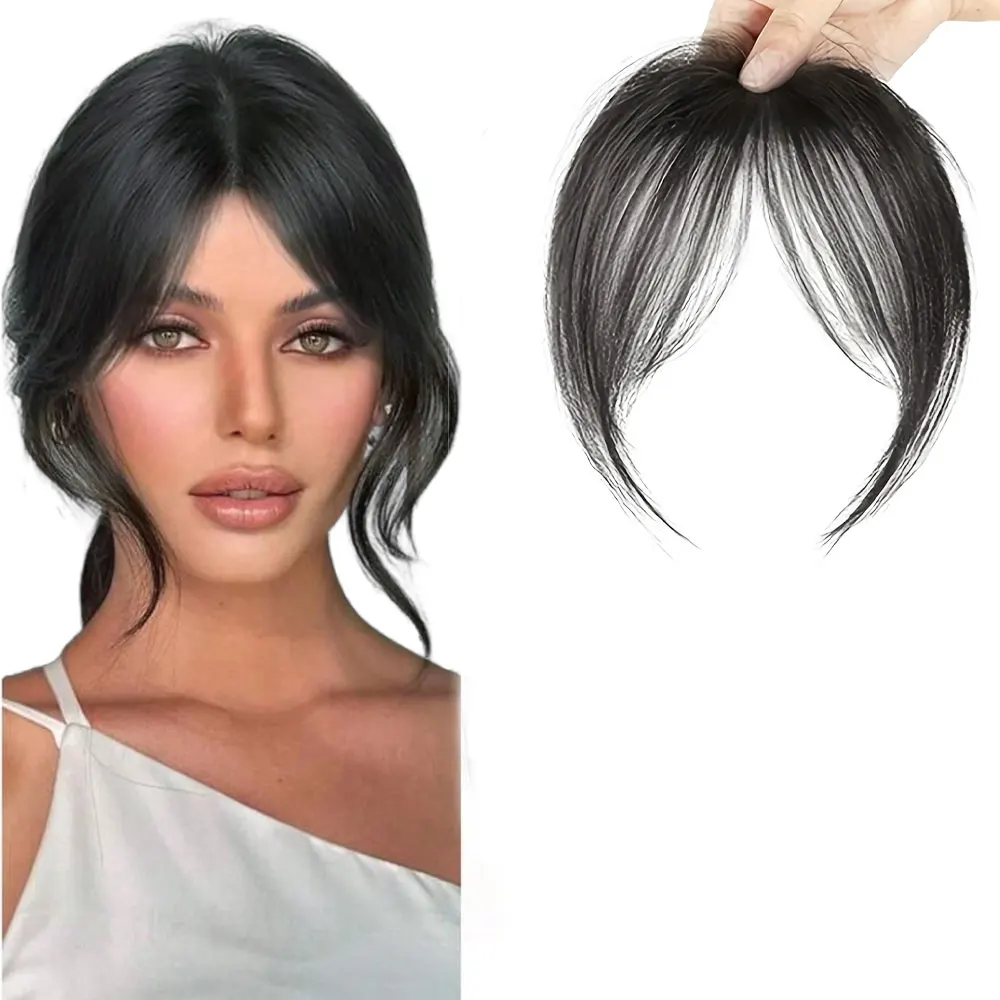 

8-дюймовый парик с французской челкой и восемью персонажами, женский синтетический зажим BB, пушистая челка с восемью персонажами, тонкие невидимые заколки для волос