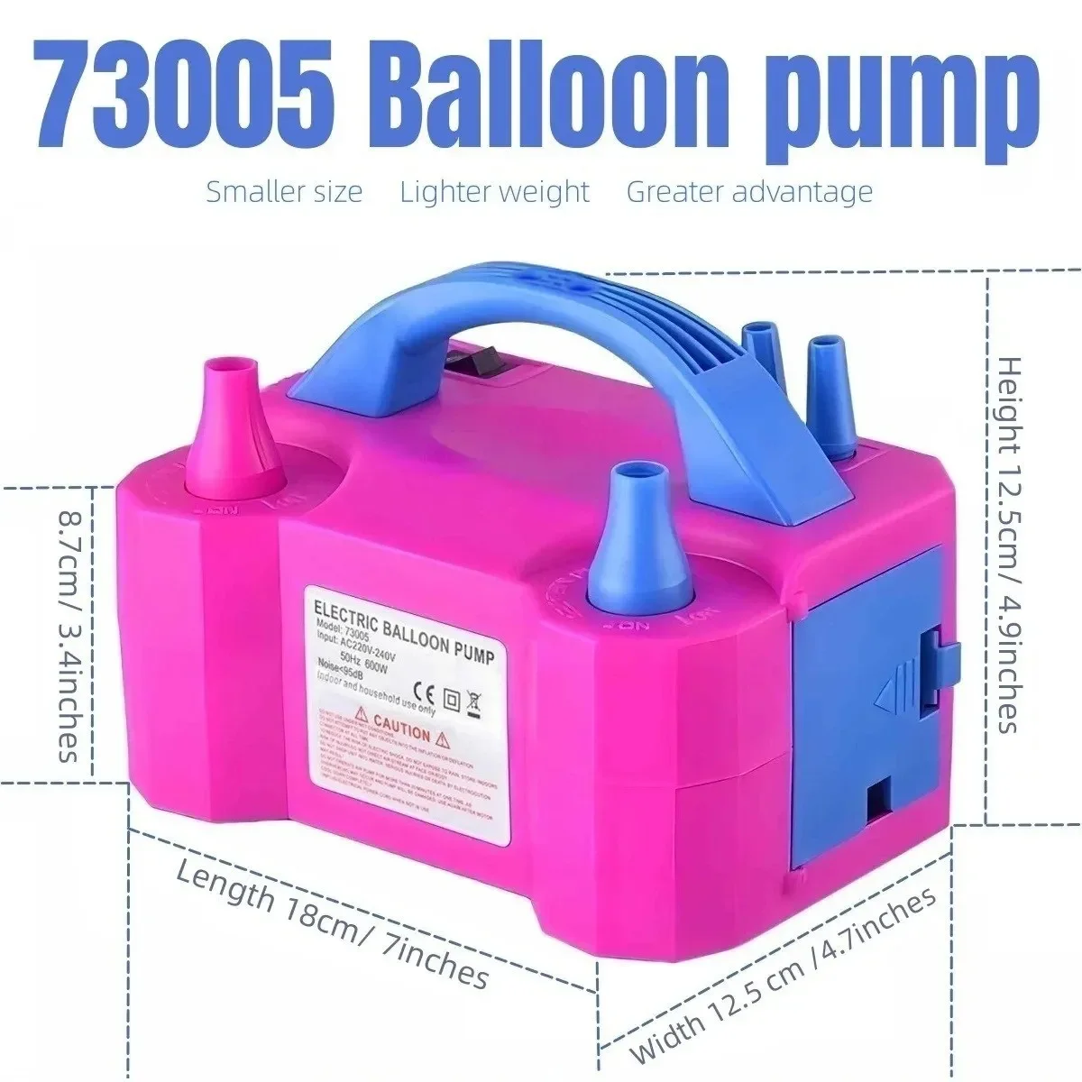 

British and American Home Party Electric Balloon Pump Double hole Automatic Inflator Pump Blowing Balloon Festival Inflator