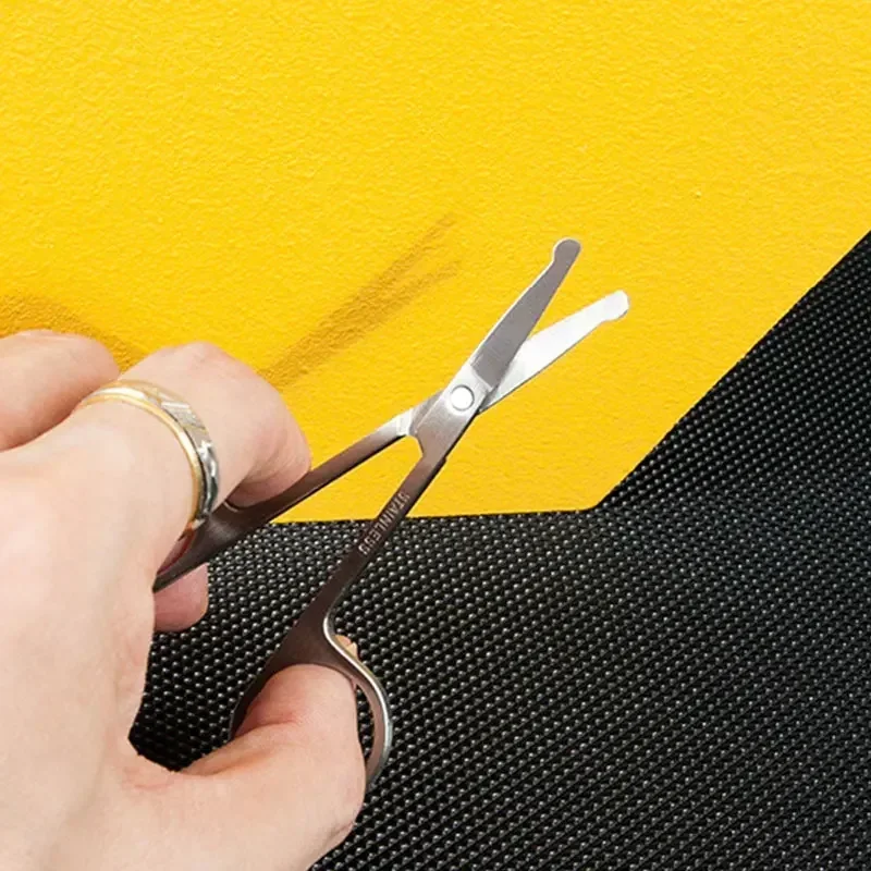 Forbici in acciaio inossidabile per peli del naso di sicurezza rotonde Forbici per trimmer di bellezza Sopracciglio con forbici a testa affilata Trucco per sopracciglia