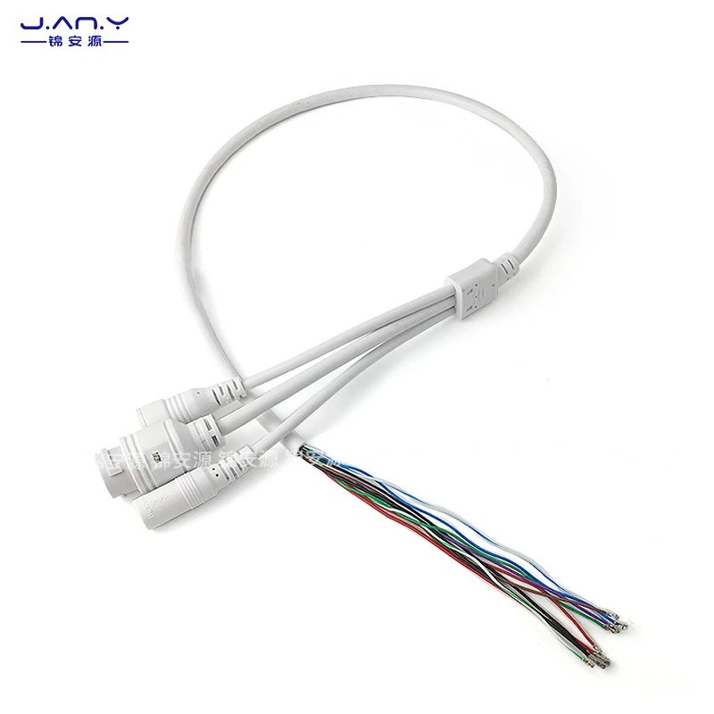 10/12 core POE with reset function, audio monitoring, tail line WiFi, wireless network camera module, waterproof network port