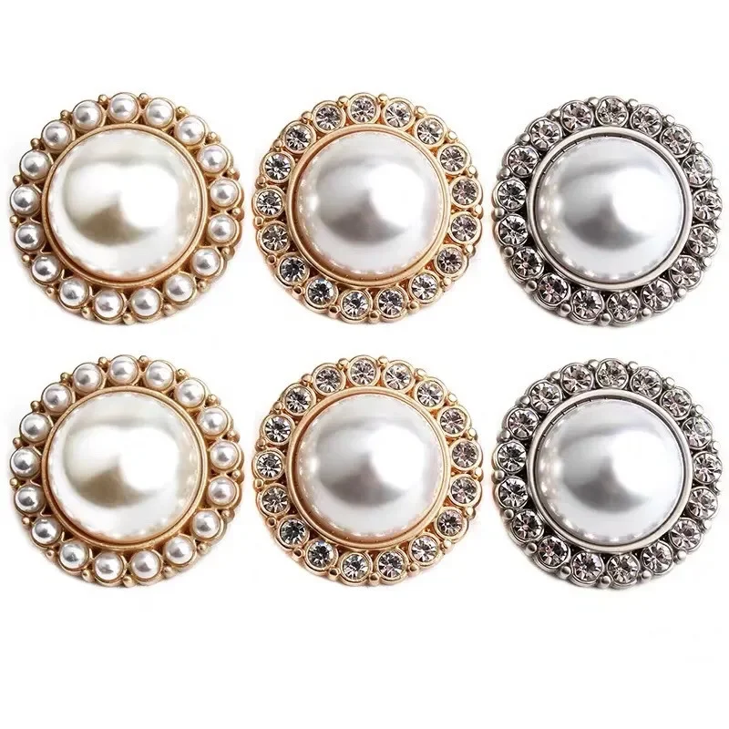 Fashion Decorative Buttons for Clothing, DIY Sewing Material, Blouse Buttons for Clothes, 15mm, 20mm, 25mm, 10Pcs