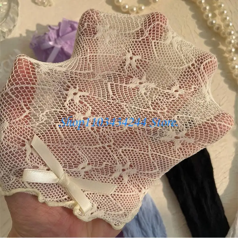  Lace Bowknot Summer Mesh Socks Girls Socks Non-Slip Stretchy Knee High Socks