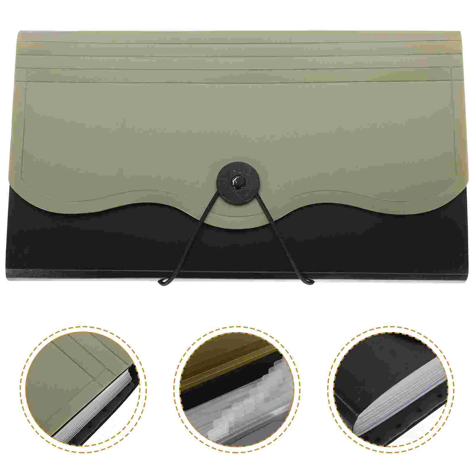 Organ Bag File Folder Paper Organizer Expanding Holder Small Polyester Storage Document Portable Container
