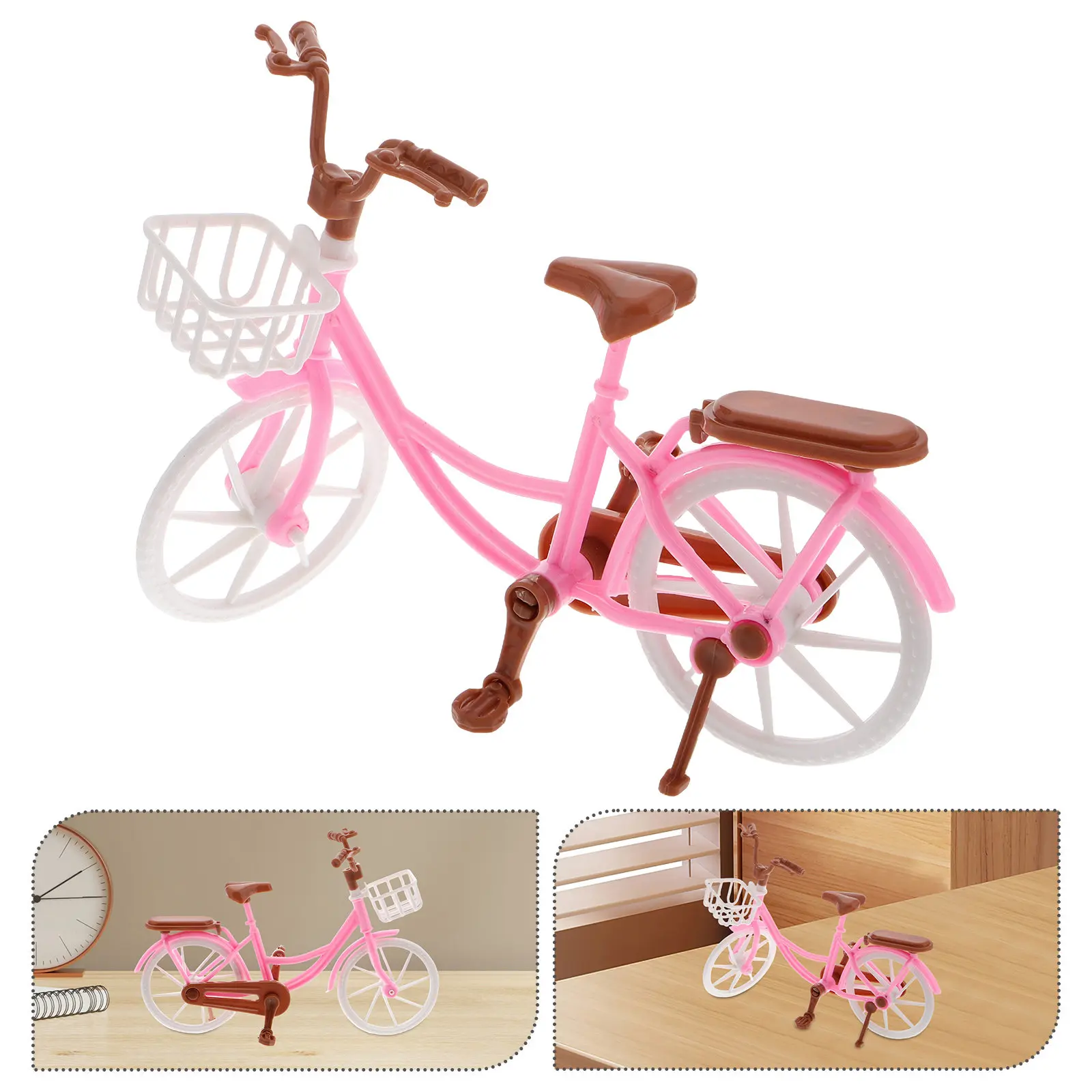 

4Pcs Detailed Mini Bicycle Decorations for Home Office Desk Living Space Dollhouse Display Vintage Style Decorative Ornament Set