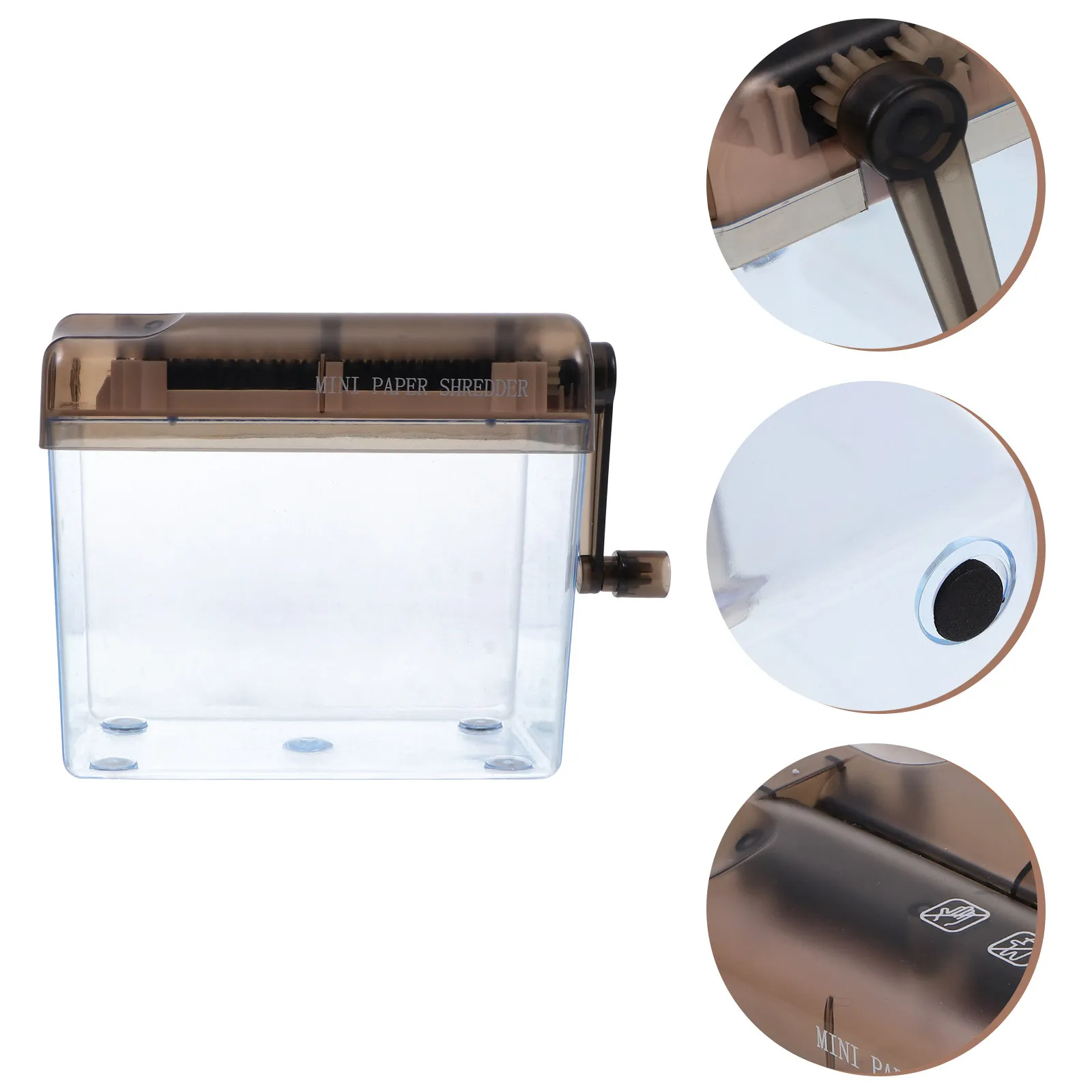 

Mini Paper Shredder Hand Crank Manual Cutter for A4 Documents Desktop Paper Cutting Tool Strip Document Shredder