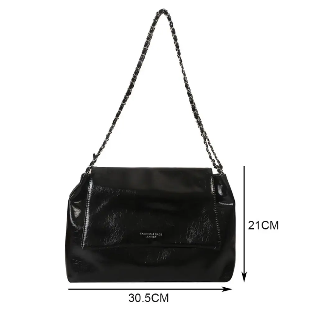 Borsa da donna una borsa a tracolla morbida Texture Pu Casual retrò borsa a catena di grande capacità