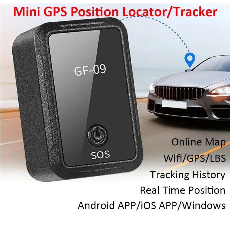 GF09 GPS Theo Dõi Từ Xa Nghe Mini Xe GPS Theo Dõi Thời Gian Thực Theo Dõi Thiết Bị Cũ Và Trẻ Em Chống Mất Thiết Bị Định Vị