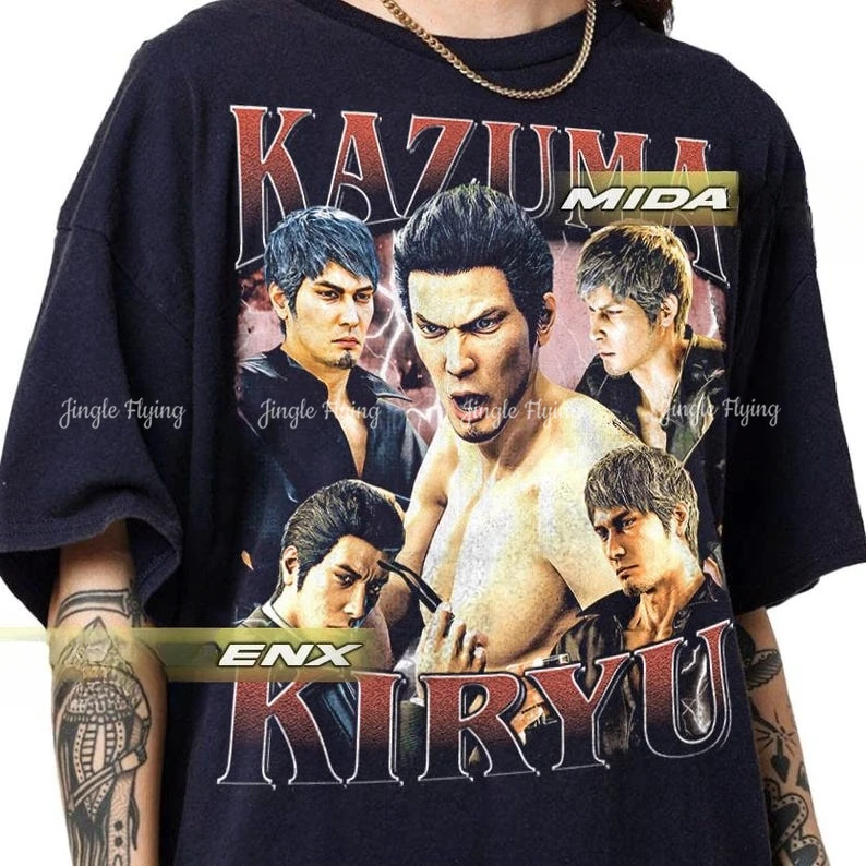 Limited Kazuma Kiryu Yakuza Vintage T-Shirt Gift For Women And Man Unisex Shirt