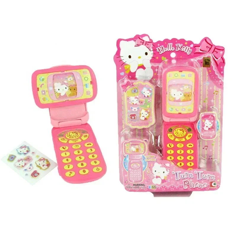 Sanrios Anime Kawaii moja melodia telefon do zabawy kreskówka Hellokittys wielofunkcyjny zabawka symulacyjna telefon komórkowy prezent urodzinowy