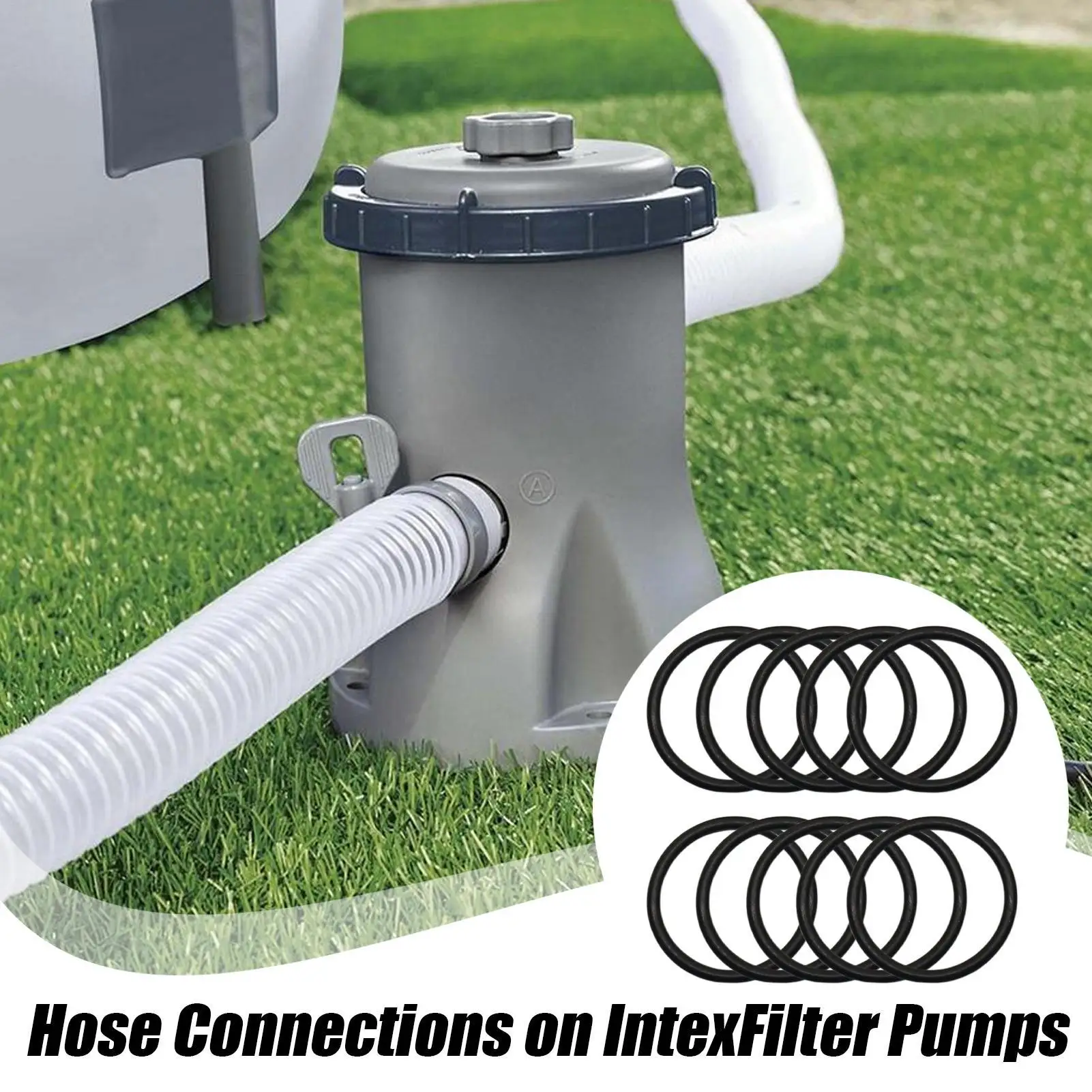 Quick Connect O-Rings 10 Pieces Rubber Pool Pump Hose Connector Set Of Seals Gasket Connector For Pound Filter Indoor Outdoor