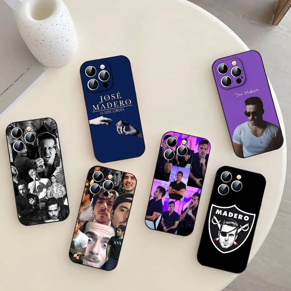 J-Jose M-Madero Funda de teléfono Funda de teléfono suave de TPU respetuosa con la piel para iPhone 17/16/15/14/13/12/11 Serie: PRO, MAX, PLUS, Mini