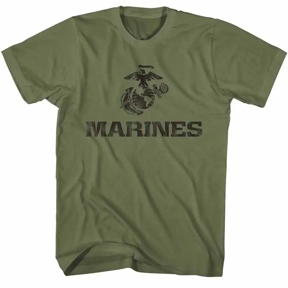 US Marines T Shirt Eagle on Globe Logo Men's