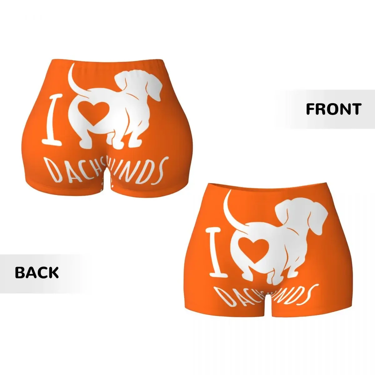 Personalizado eu amo dachshunds treino correndo shorts de vôlei para mulheres texugo salsicha wiener cão ginásio yoga shorts