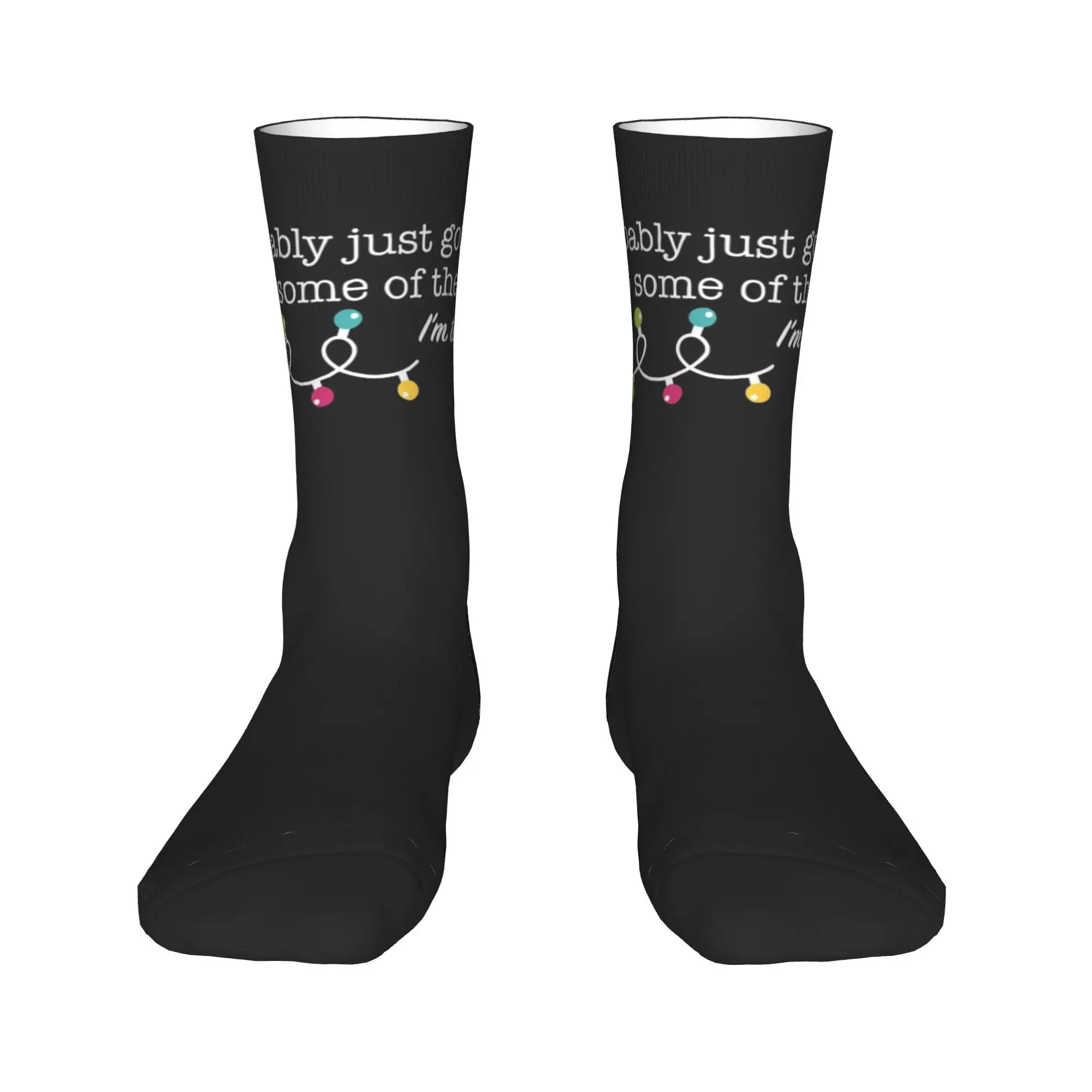 Prawdopodobnie tylko skarpetki świąteczne z motywem jingle bells, na co dzień, na co dzień, eleganckie, skarpetki świąteczne, skarpetki dla par, wysokiej jakości skarpetki.